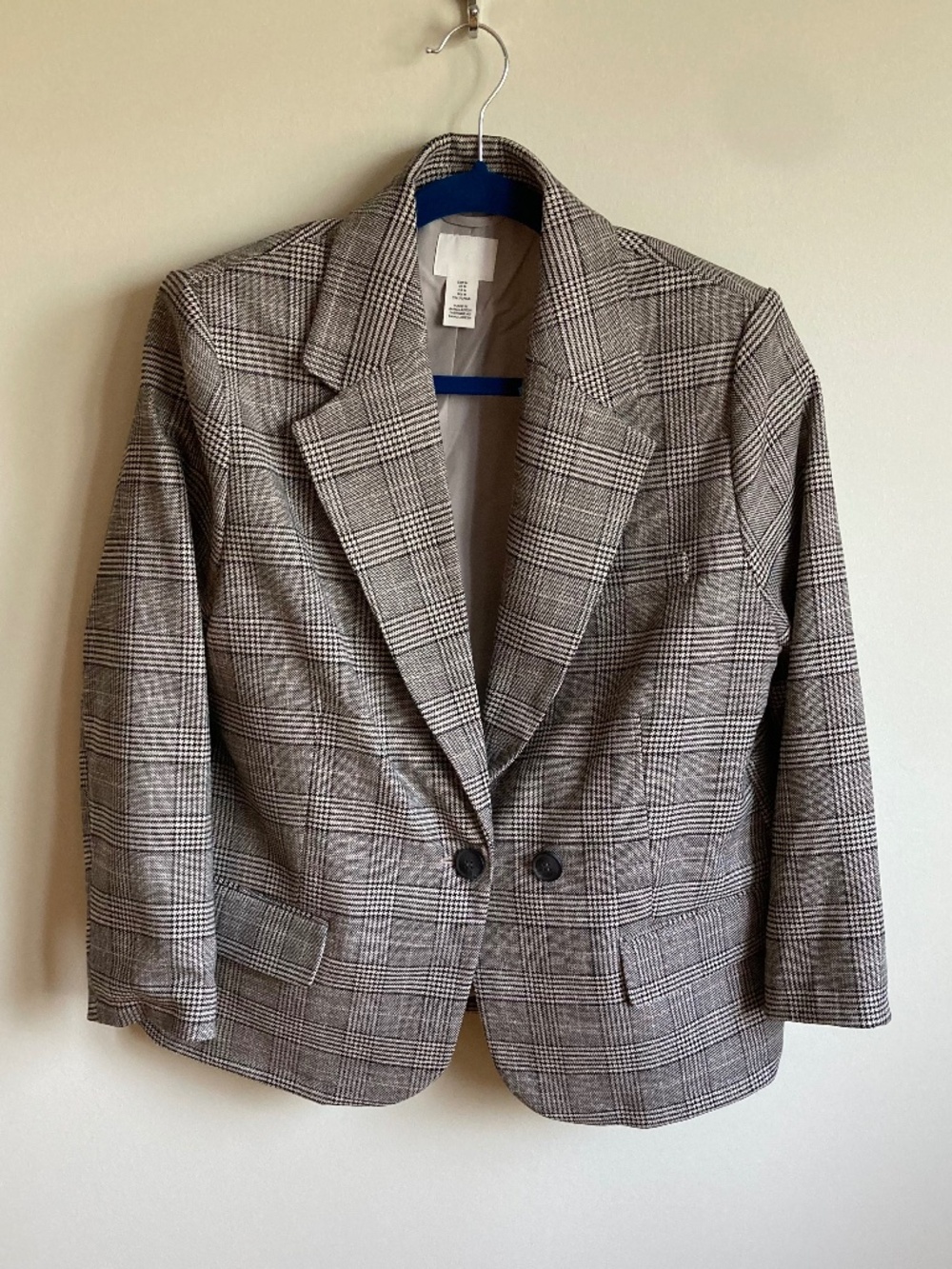 Plaid Blazer Preppy Fall Work Jacket